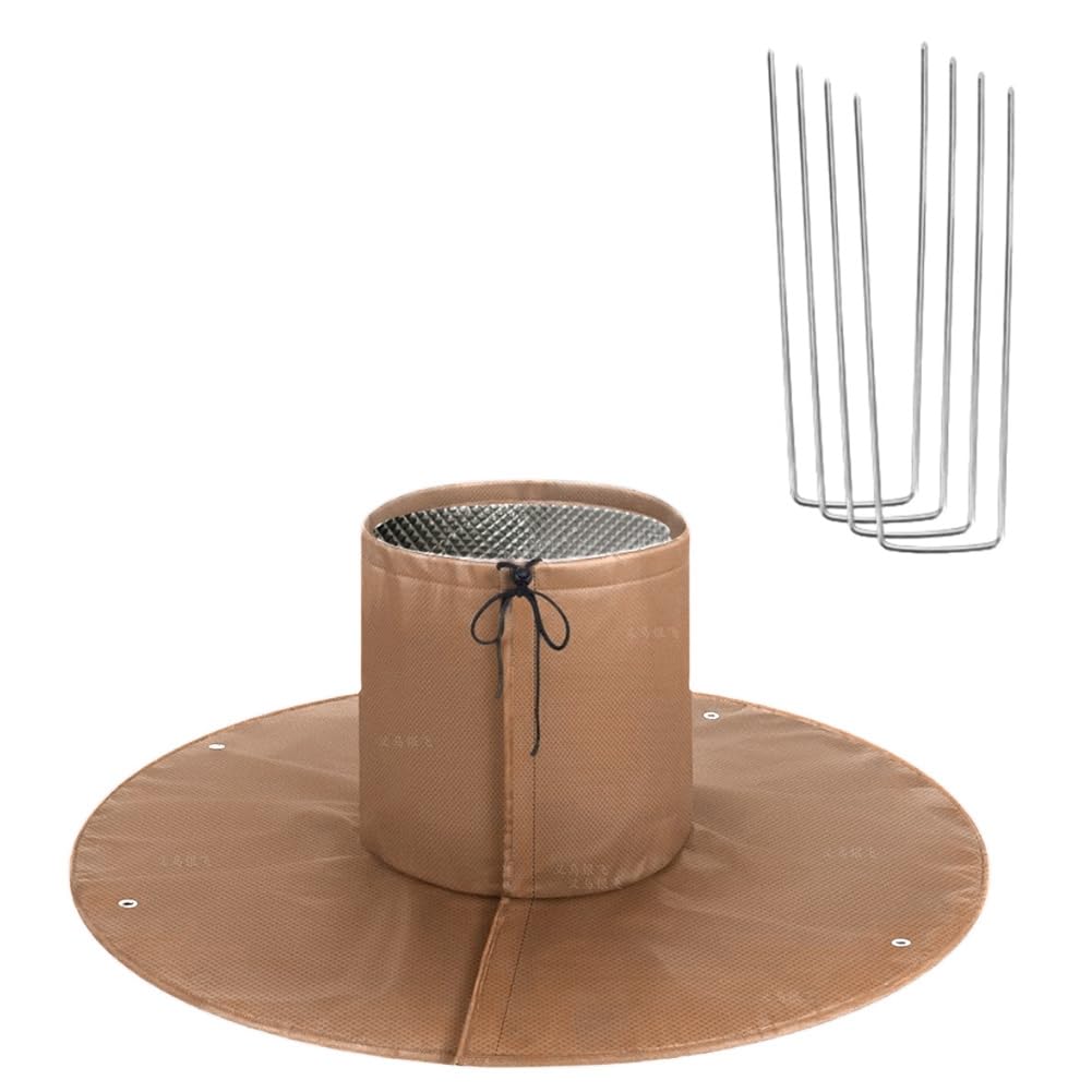 UDSKNV[KSL Tree Frost Covers Winter Palm Tree Root Protector Protective Plant Cover with Ground Spikes to Keep Tree Root Warm B