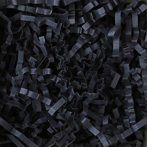 2 KG PresentFill®️ Füllmaterial umweltfreundliches Polstermaterial Schwarz aus 100% Recycling Papier für Geschenkkörbe Geschenke Pakete Versand - Verpackungsmaterial zum Verpacken | Füllen | Polstern | Ausstopfen | Dekorieren Cover