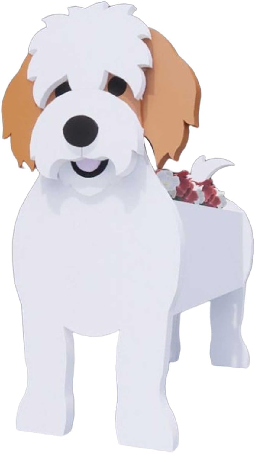 KJMWXOP Flower Pots Outside,Dog Shape Flower Pot, Creative Animal Shaped Succulent Planter, Dog Plant Pot for Garden Decoration Furnishings