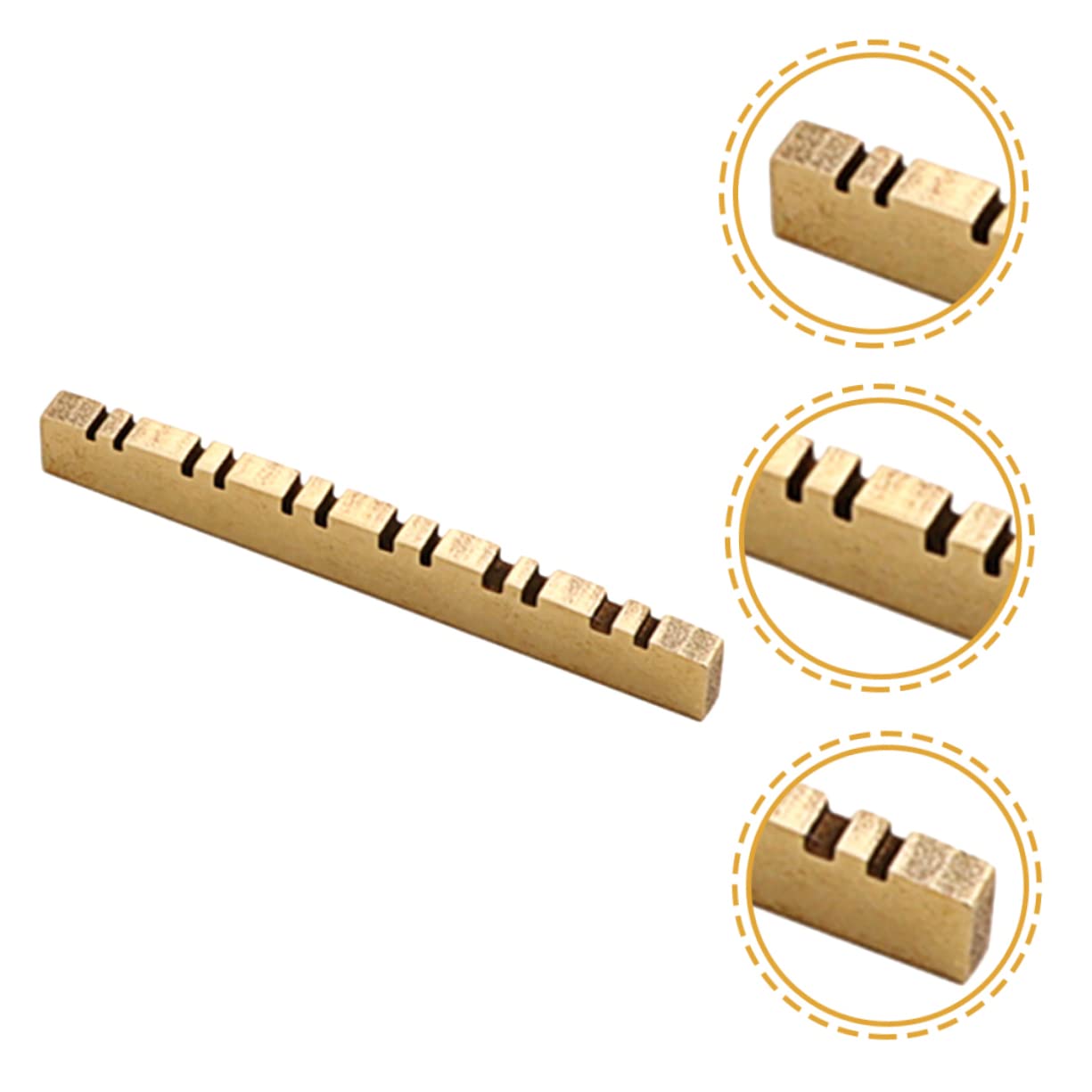 HEMOTON 12-string Guitar Bridge Nut Brass String Nut Professional Music Instrument Accessory