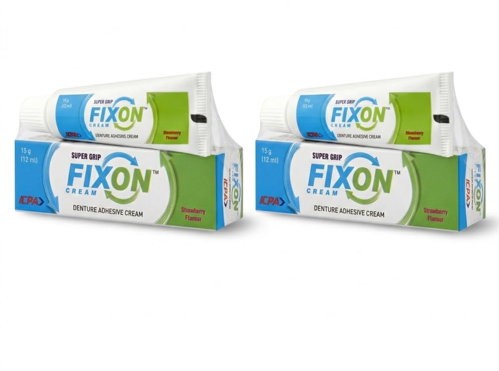 ICPA Fixon Denture Adhesive Cream 50 gm (40 ml) (pack of 2)