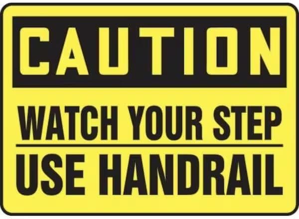 SAFETY SIGN AVOID A FALL USE, Mfr: MSTF505XL-A