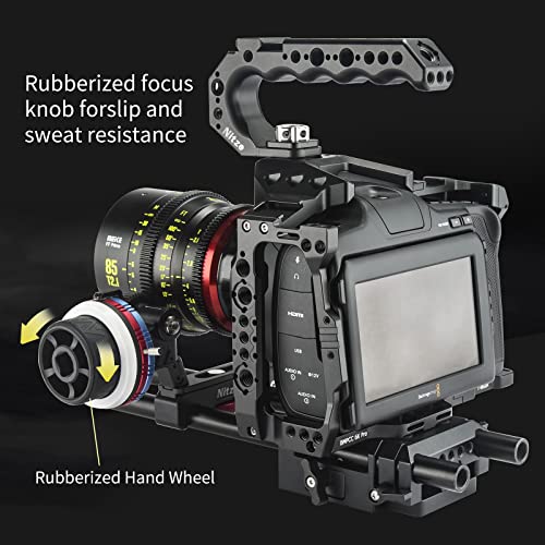 Nitze 15Mm Follow Focus Kit With 3 Reversible Drive Gears, 3 Marking Disks, Gear Ring Belt And Crank, A/B Hard Stops And 360° Infinity Zoom Adjustable Dual Rod Cine Follow Focus - Mf15D #TOP5