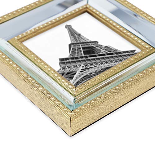 Buy Isaac Jacobs 11x14 (Matted 8x10) Gold Mirror Bead Picture Frame