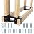 Highpro Firewood Rack Outdoor, Fire Wood Racks, Fire Log Holder Storage, Heavy Duty Steel Firewood Rack Bracket Kit for Outdoor Indoor Patio Deck Metal Log Holder with Screws, Black