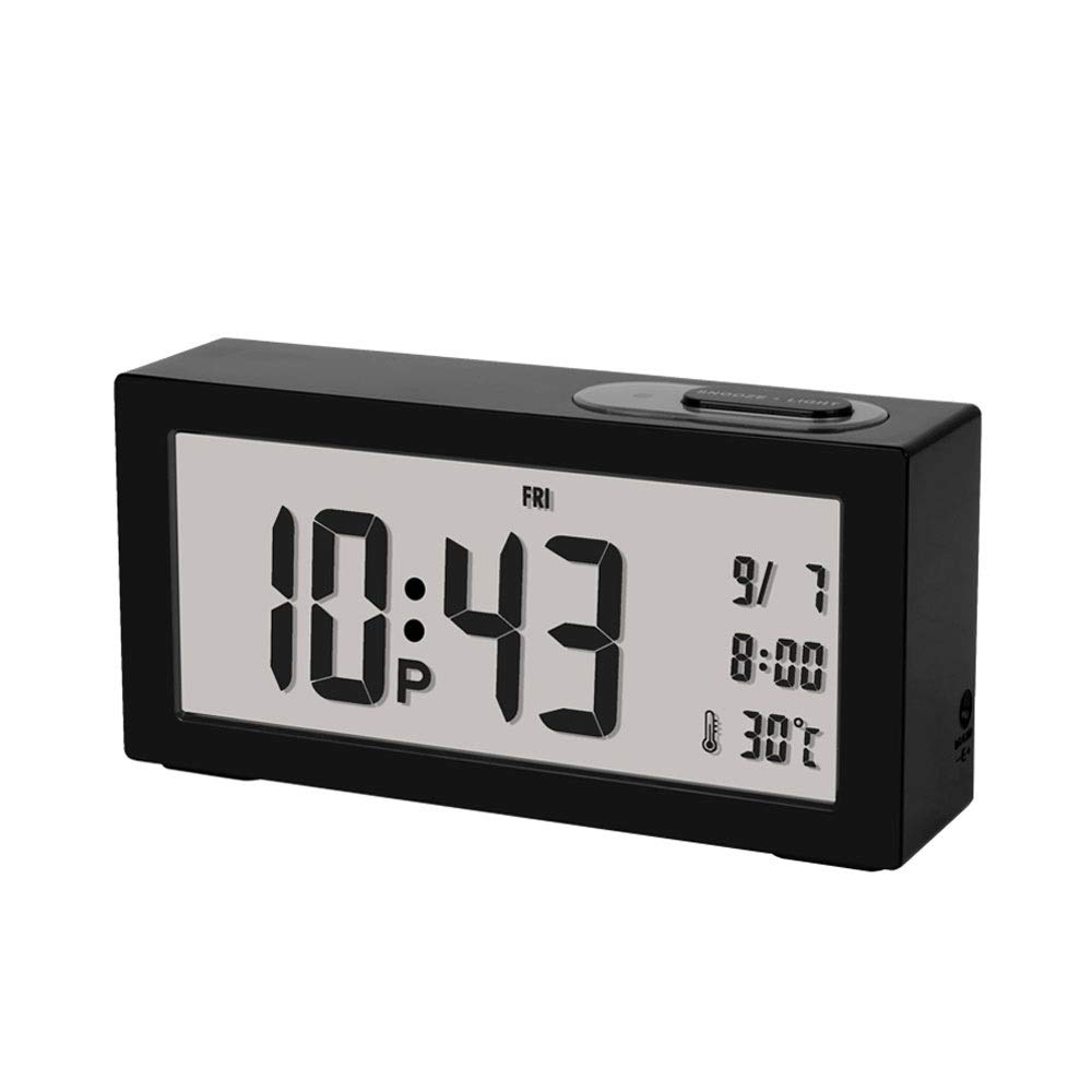 Elektroniczny budzik Budzik muzyczny Stolik nocny LED kreatywny wyciszony świecący budzik dziecięcy (rozmiar: 150,0 x 70 x 38 mm) (kolor: czarny) (czarny)