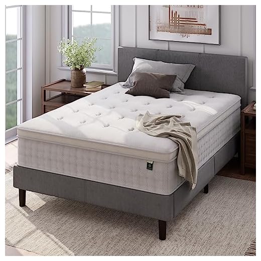 ZINUS 13 Inch Euro Top Pocket Spring Hybrid Mattress / Pressure Relief / Pocket Innersprings for Motion Isolation / Bed-in-a-Box, Full,White