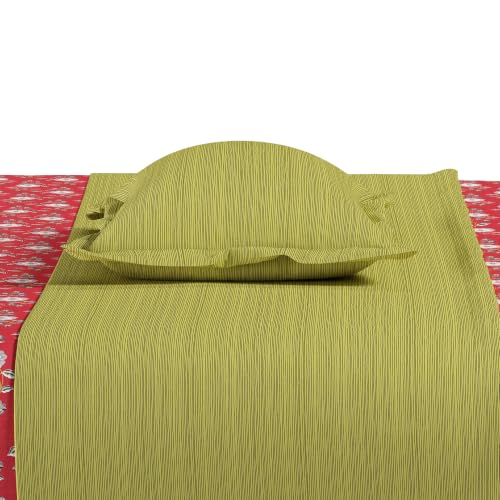 Image of Mytrident Bedsheet for Double Bed Queen Size |90 Inches x 100 Inches | Petal Pop Red