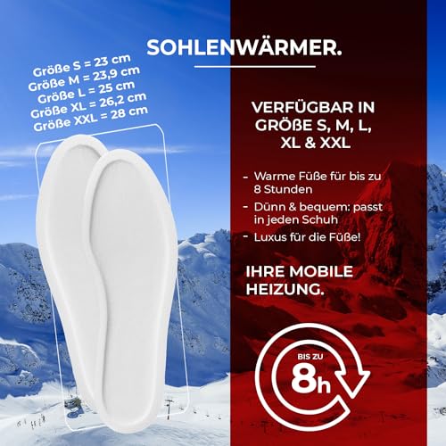 Beheizbare Sohlen Thermopad Unisex Erwachsene – Sohlenwärmer im 10er-Pack