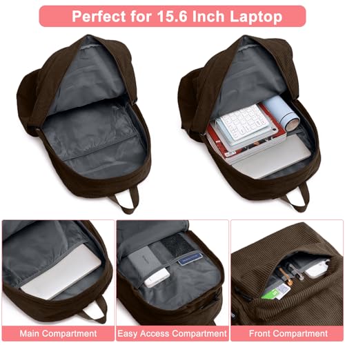 Image of ZUBOND Backpack for School Girls and Boys, Lightweight School Bookbag for Teens, College Students Women & Men, Cute Large Laptop Backpack Fits 15.6 Inch Notebook