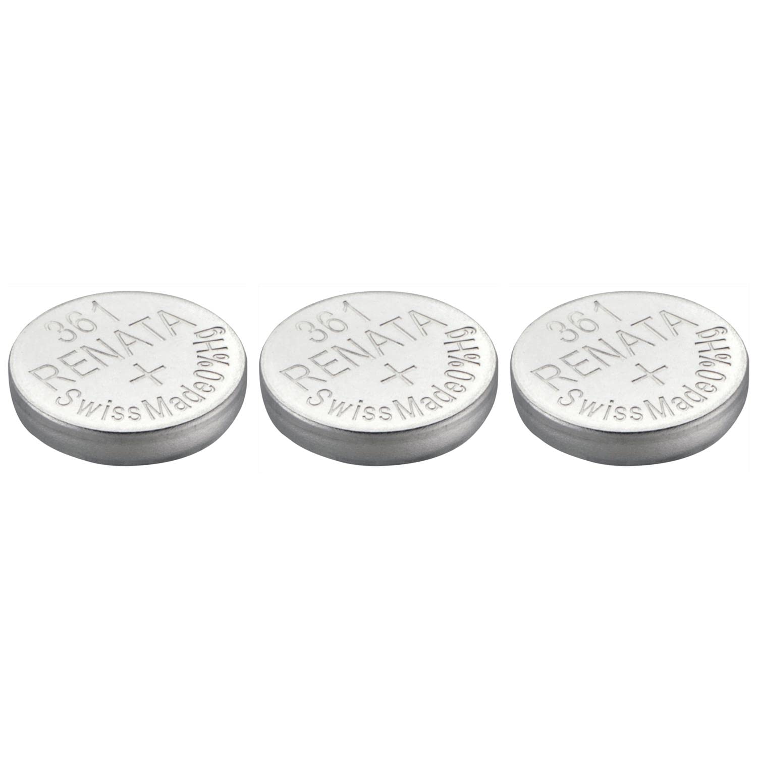 RENATA Set of 3 Silver Oxide Button Batteries 361/SR721W 0% Mercury