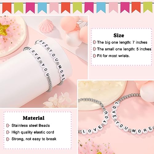 PINKDODO Back to School Gifts Silver Beads Mother Daughter First Day of School Bracelets4