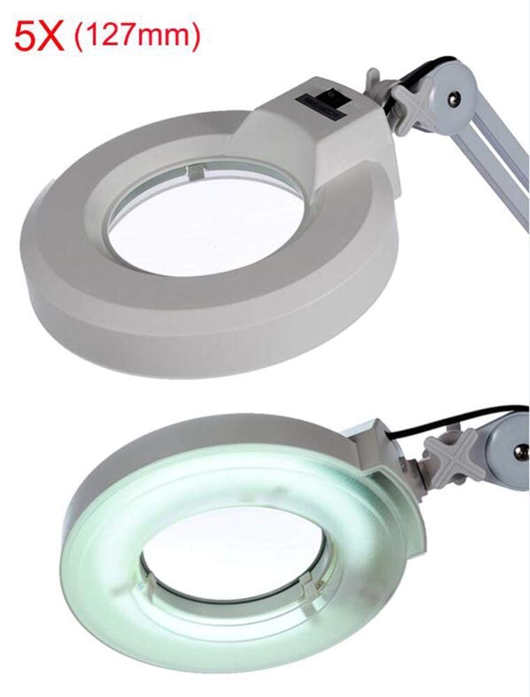 Lampa Led Z 5-Krotnym Powiększeniem I Ruchomym Stojakiem Podłogowym, Regulowana, Obrotowa, Powiększająca Lampa Do Tatuażu, Składana, Bezcieniowa, Salonowa, Do Dzielenia Się Skórą Paznokci