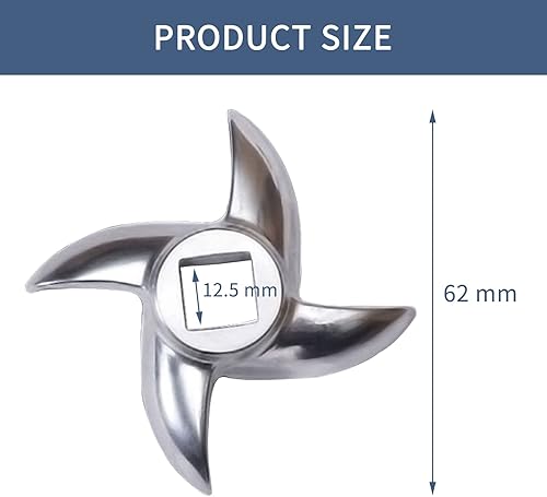 Miniatura 3 de Cortador de cuchillos de acero inoxidable #12 para molinillos de carne, por favor, comprueba el tamaño y la forma