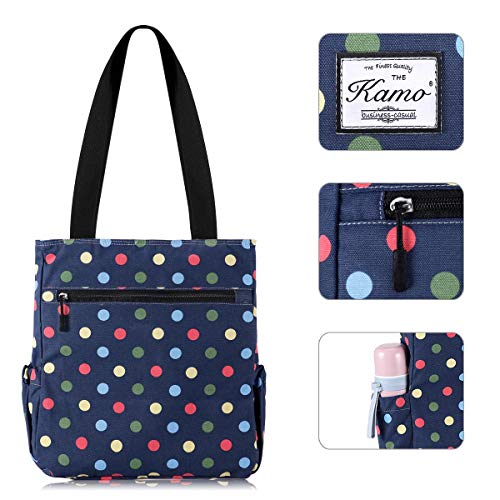 Image of KAMO Floral Tote Bag - Waterproof Lightweight Handbags Travel Shoulder Bag for Hiking Yoga Gym Swimming Travel Beach