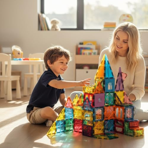 Anbalulu Magnetic Tiles 100-Piece Set with 2 Cars — view 7