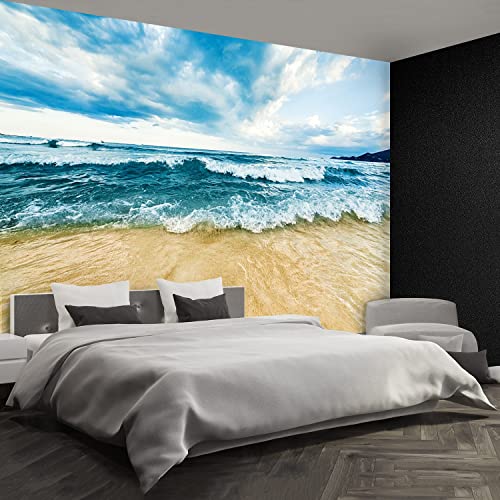 Papier peint auto-adhésif lavable vagues 104x70cm - 3