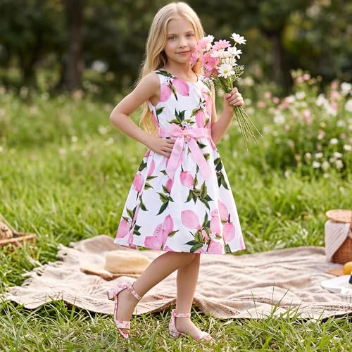 Image of Dufannie Girls Sandals Low Heels Dress Pump Ankle Strap Open Toe Flower Girl Wedding Party for Toddler Little Big Kid