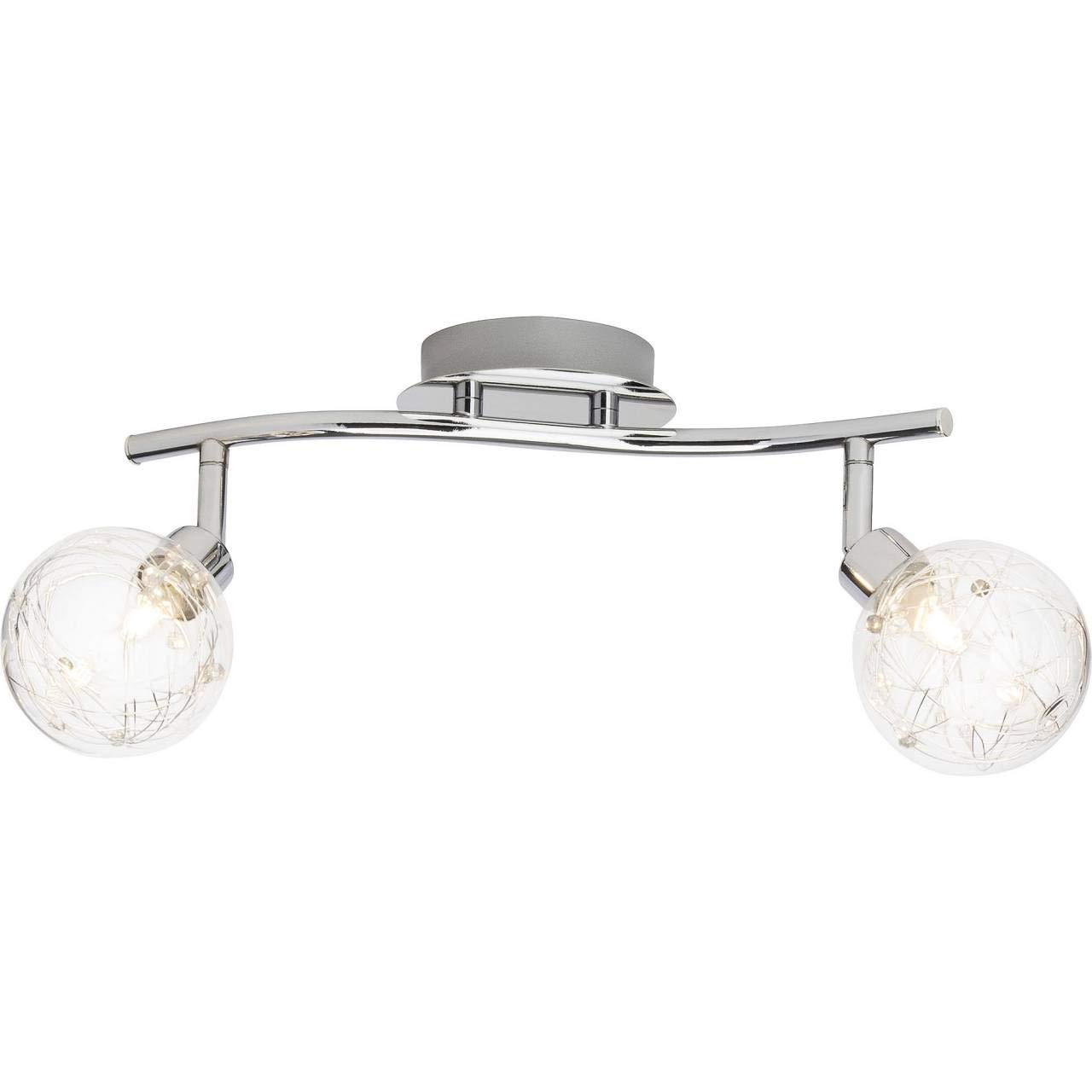 BRILLIANT lampe Joya spot tube 2 lumières chrome | 2x QT14, G9, 33W, adapté aux lampes à culot à broche (non incluses) | Échelle A ++ à E | Têtes pivotantes