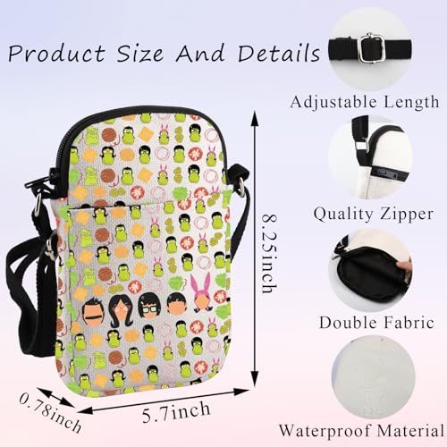 PLITI TV Show Fans Gift Cartoon TV Show Inspired Crossbody Bag For Burger Lover2