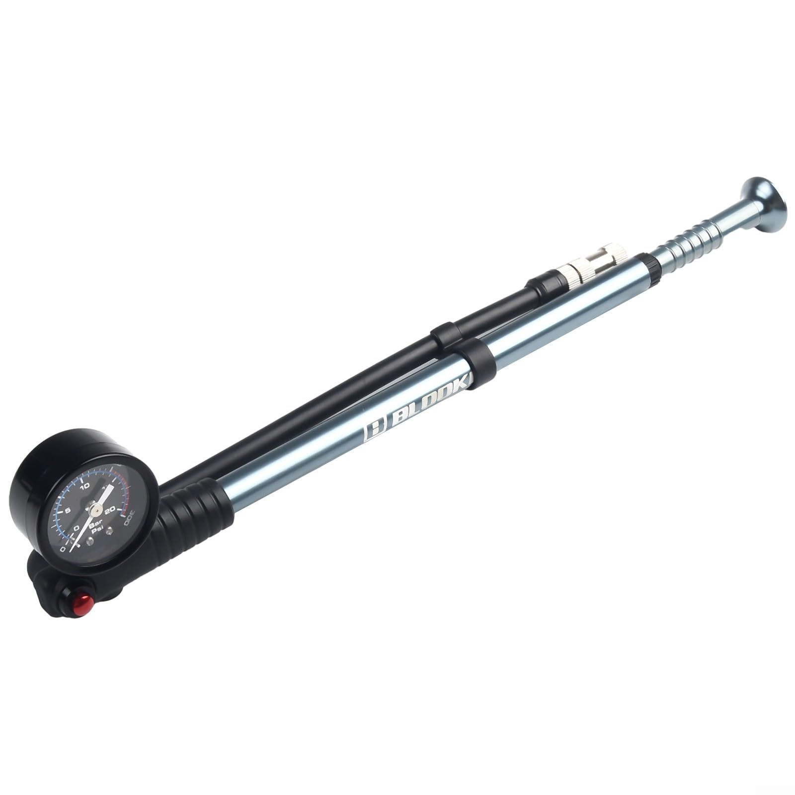 Pompe de suspension pour vélo, gonfleur haute pression 300 PSI pour VTT, descente, fourche à air, amortisseur, avec soupape de décharge de pression et double tête