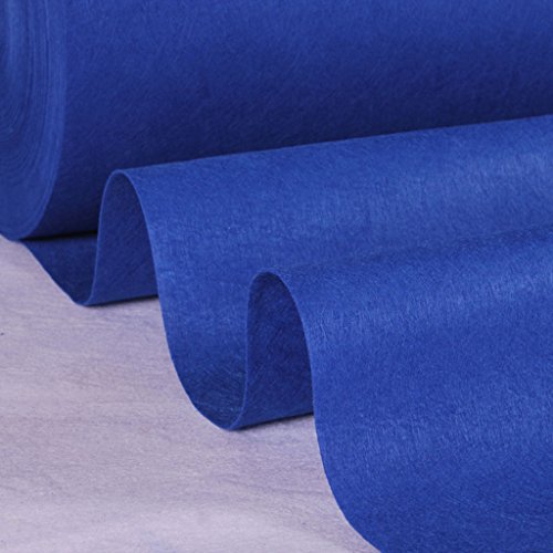 Blue Runner - Alfombra de pasillo desechable para bodas, diseño de escaleras, multicolor, poliéster, azul, verde, 1*10M