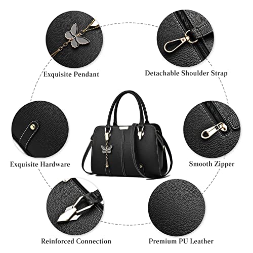 Women Handbag Tote PU Leather Shoulder Crossbody Waterproof Satchel4