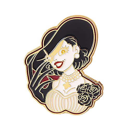 Image of Bela Dimitrescu Daughter Brooch Pin - Halloween Vampire Cosplay Costume Accessories - Game Figure Merch Women Jewelry Gift Resident