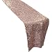 runner da tavolo Corridori Da Tavolo Glitterati, Tovagliolo Di Copertura Per Scarpiera Scintillante Da Tavolo Per Cena In Famiglia, Festa, Vacanza, Natale, Matrimonio, Fe(Color:Oro rosa,Size:30×300cm)