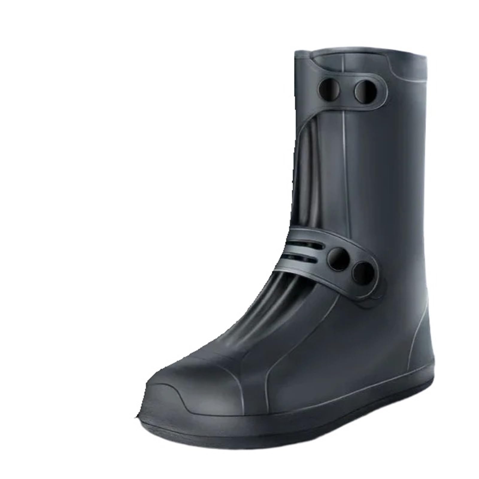 Überschuhe for Herren, Motorrad, leichte Galoschen, Biker-Regenstiefel for, große Größe, Outdoor-Gummistiefel, wasserdicht und rutschfest Für Industrie Handwerk(Black,39)