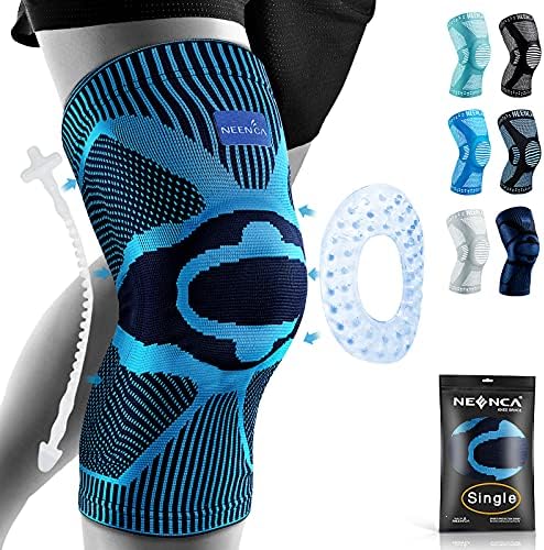 NEENCA Knee Brace,Knee Compression Sleeve Support with Patella Gel Pad & Side Spring Stabilizers,Medical Grade Knee Protector for Running,Meniscus Tear,Arthritis,Joint Pain Relief,ACL,Injury Recovery
