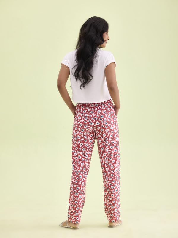 Image of GO COLORS Soft Cotton Lounge Pants Full Length for Women| Breathable, Mid Rise