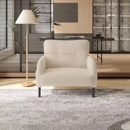 26.38''W Indoor Corduroy Fabric Chair with Wide Seat and Side