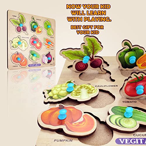 Image of Wooden Puzzles (Vegetables Wooden Puzzle Small)