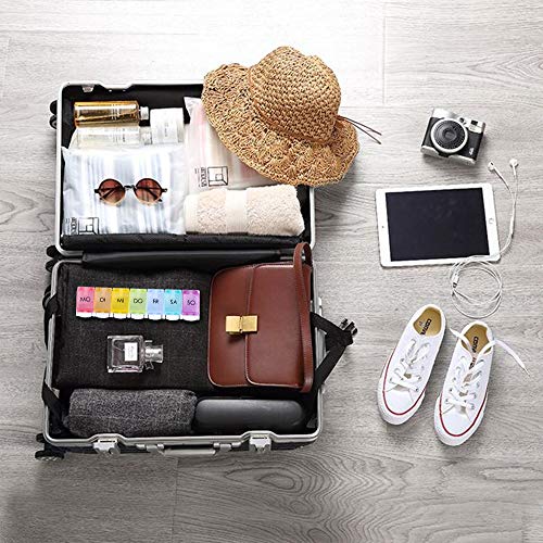 Opret Tablettenbox 7 Tage Deutsch, Pillendose Regenbogen, Tablettendose Pillenbox Medikamentenbox Wochen Tabletten Organizer, Kleine Eicht Zu Öffnen für Unterwegs