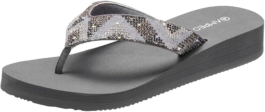 Ampeo Women's Arch Support Flip Flops Comfortable Casual Summer Beach Thong Sandals