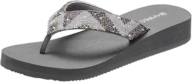 Ampeo Women's Arch Support Flip Flops Comfortable Casual Summer Beach Thong Sandals