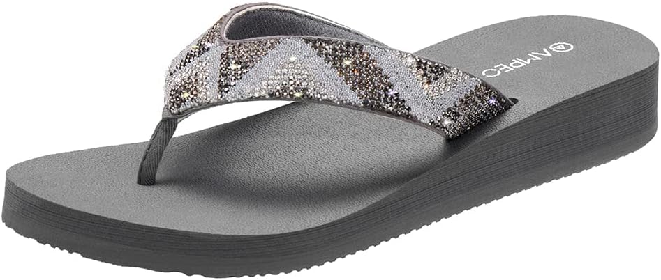 Ampeo Women's Arch Support Flip Flops Comfortable Casual Summer Beach Thong Sandals