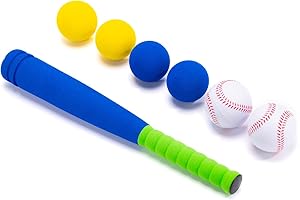 Toddler-Friendly Baseball Dream: 16 Inch Foam Bat and 6 Soft Balls for Budding Sluggers