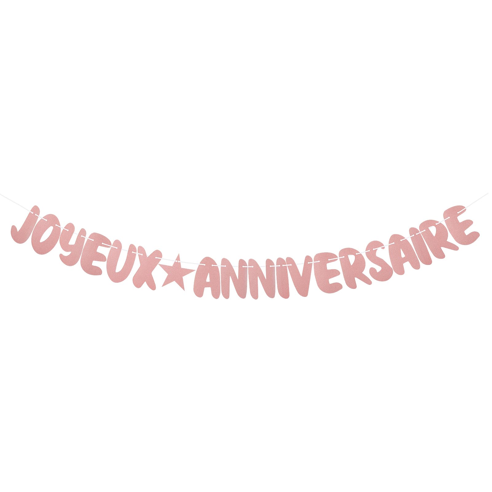 Bannière Joyeux Anniversaire Rose Gold