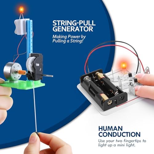 STEM Electric Circuit Kit, Electricity Science Project Light Bulb Experiments for Kids Teens, Electrical Engineering Kits Age 8-12 12-14, Fruit Energy Projects Circuits Experiment - 4