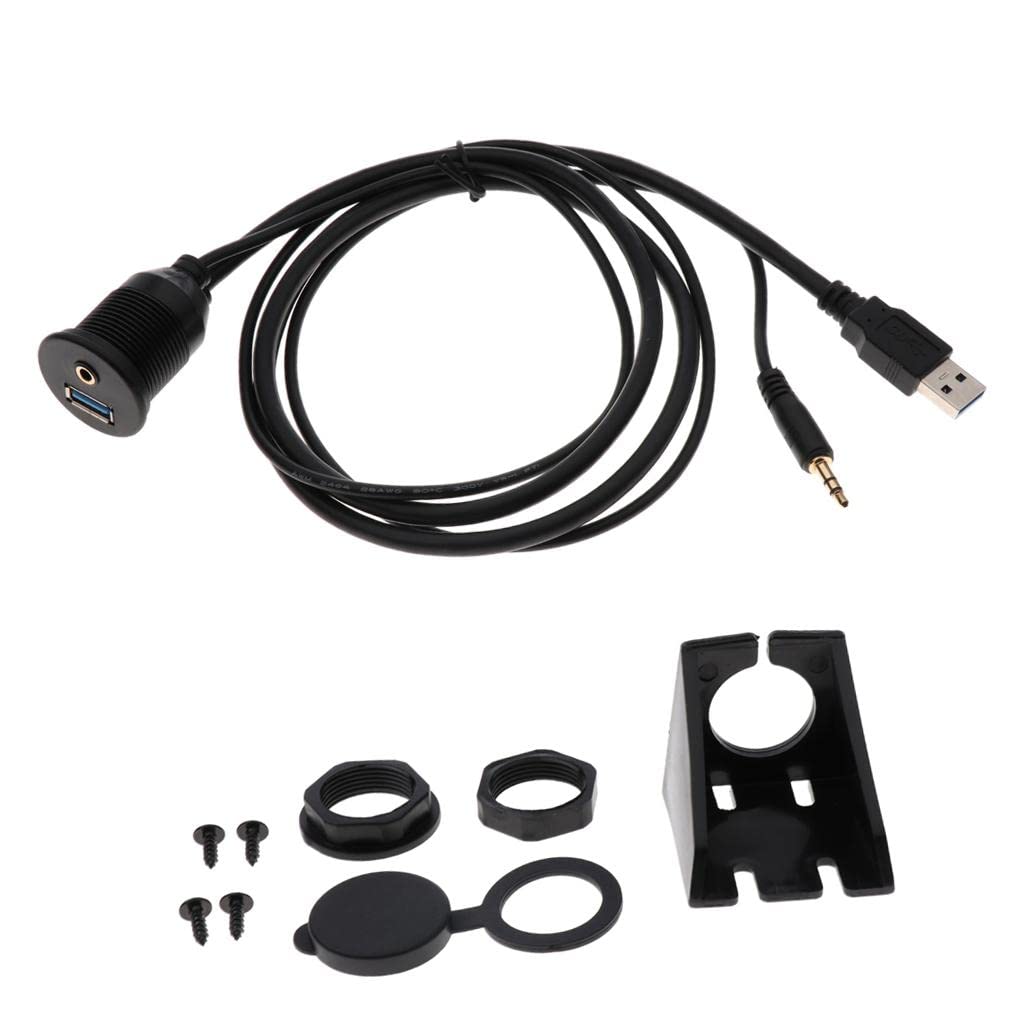 Lyla Car Mount Flush Cable 3.5mm USB3.0 AUX Extension AM/AF 1meter| Parts & Accessories | Car & Truck Parts-picture-15