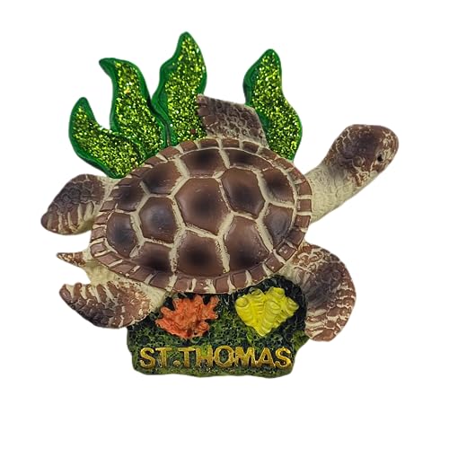 St.Thomas Virgin USA Creative Turtle Refrigerator Magnet 3D Travel Souvenir Fridge Decoration Magnetic Sticker Craft Collection