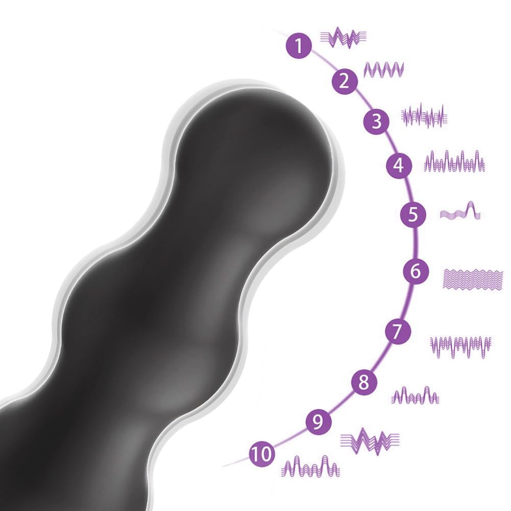 SXOVO Vibratore anale Butt Plug gonfiabile 10 modalità di vibrazione con telecomando Palle anali in silicone Masturbazione stimolazione della prostata Giocattolo sessuale per uomini donne coppie