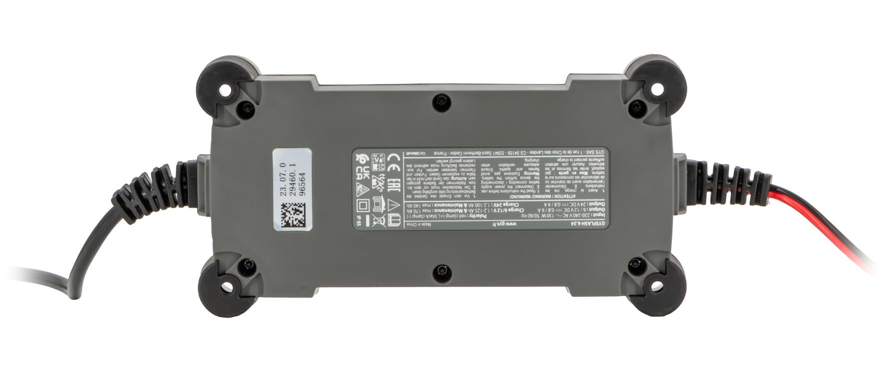 GYS Cargador de batería de Coche 6B - 0.8AA Max para Coche Camiones Moto Batería desde 1,2Ah Batería desde 15Ah 029460