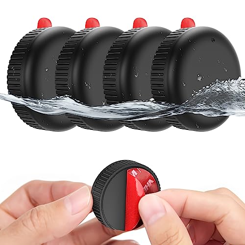 Halterung 4er Pack Stouchi Halter IPX8 wasserdichte mit 3M Superkleber Hülle Unauffälliges Design Schraubverschluss für Fahrrad,Werkzeugkästen,Rasenmäher,Skateboard–Schwarz