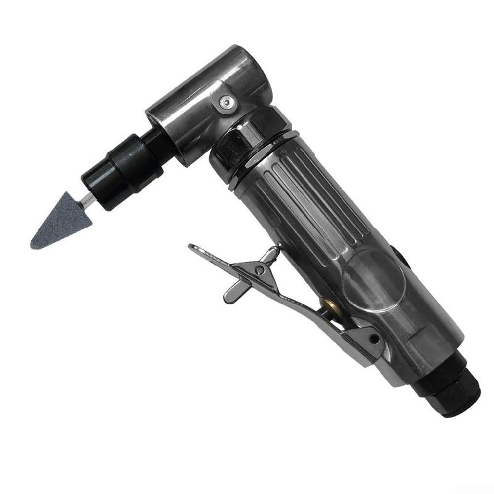 Kit de meuleuse pneumatique à 90 degrés 39 pièces pour le travail du bois, le lissage du métal avec disques en nylon, accessoires de verrouillage rotatif, argent