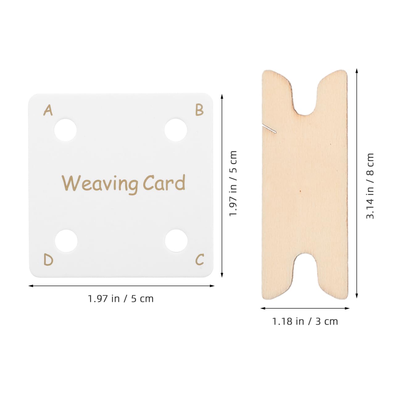 NUOBESTY 62Pcs Tablet Weaving Card Set including 2 Shuttles - Image 2