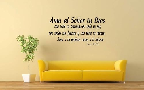 Miniatura 2 de Lucas 10:27, 11"x22" Vinilo por Pared, Ama Al Señor Tu Dios Con Todo Tu Corazón, Con Todo Tu Ser, Con Todas Tus Fuerzas Y Con Toda Tu Mente, Ama a