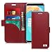 FYY [Genuine Leather] Wallet Case for Samsung Galaxy S8+ Plus 2017, Handmade Flip Folio Wallet Case with Kickstand Card Slots Magnetic Closure for Samsung Galaxy S8+ Plus 2017 Wine Red